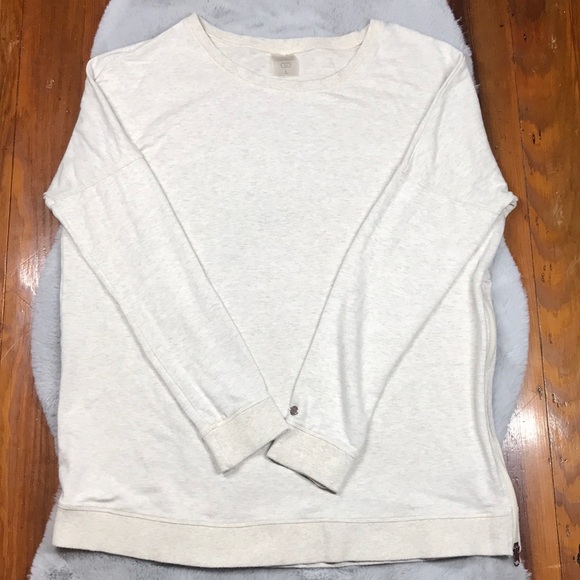 CALIA by Carrie Underwood Sweaters - Side zip Crewneck Sweater Rose Gold Hardware